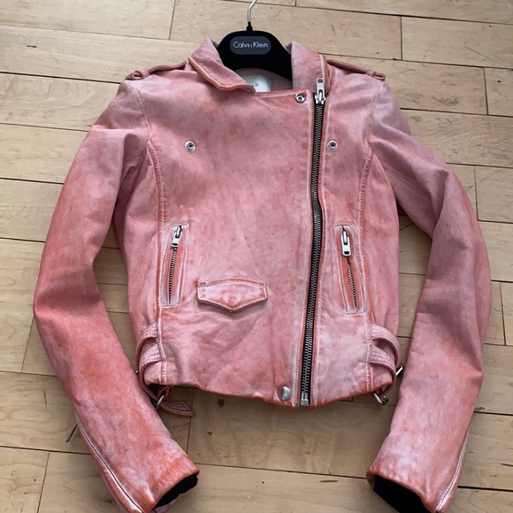 Iro Leather Moto Jacket Sz 36 - Picture 14 of 16